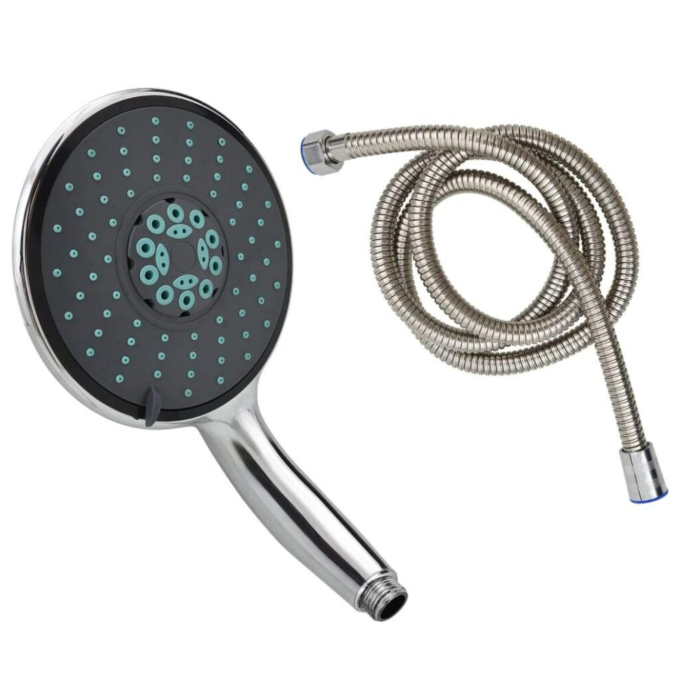 vidaXL Multifunctional Handheld Shower Head with 1.5m Hose Chrome Headset