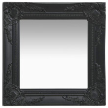 vidaXL Wall Mirror Baroque Style 40x40 cm Black Hanging Mirror Bathroom Mirror