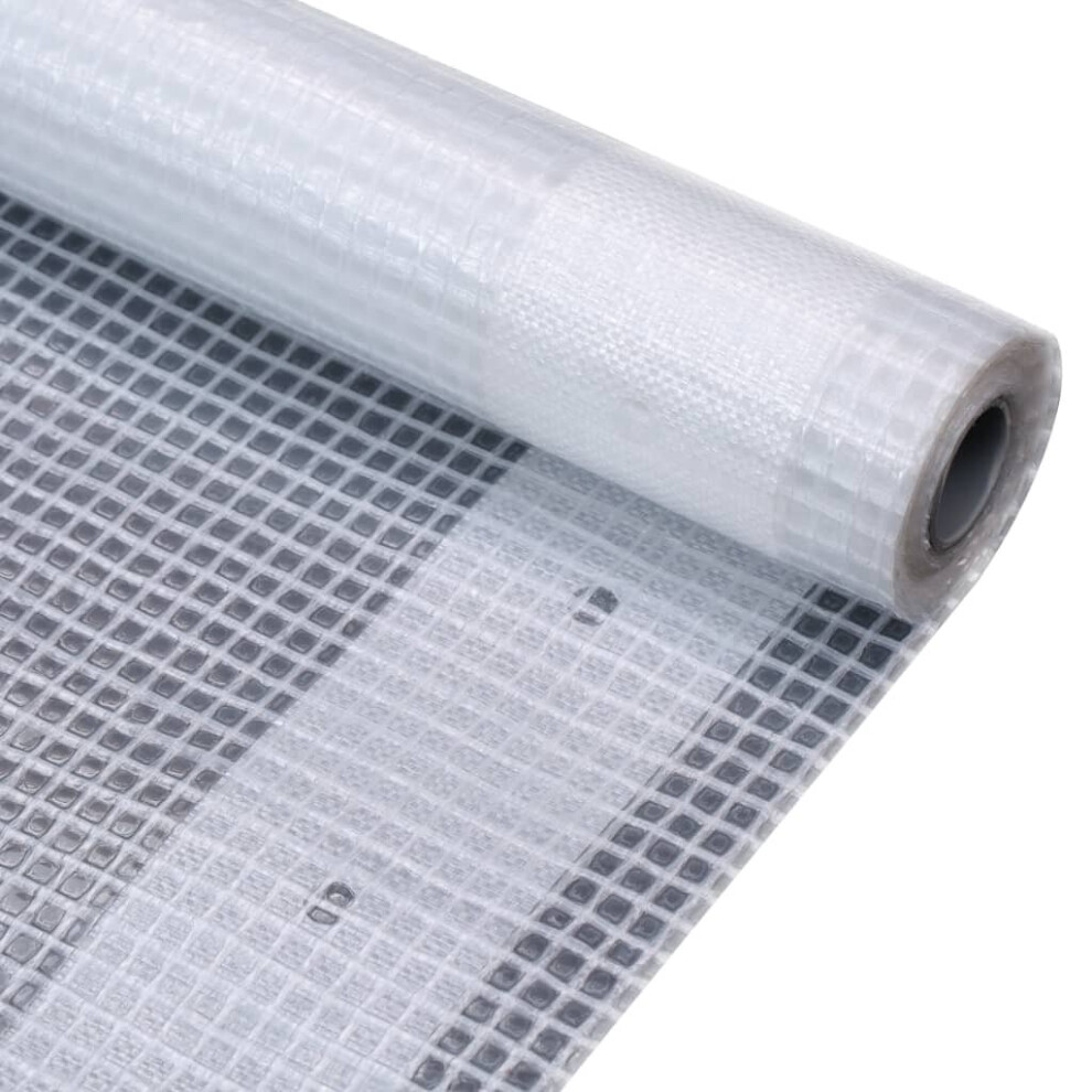 vidaXL Leno Tarpaulin 2x5m White Ground Sheet Cloth Cover Tarp Film Foil Grid