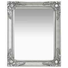 vidaXL Wall Mirror Baroque Style 50x60 cm Silver Hanging Mirror Antique Mirror
