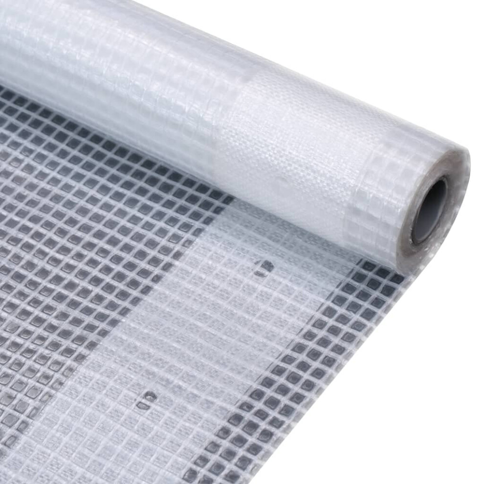 vidaXL Leno Tarpaulin 4x2m White Ground Sheet Cloth Cover Tarp Film Foil Grid
