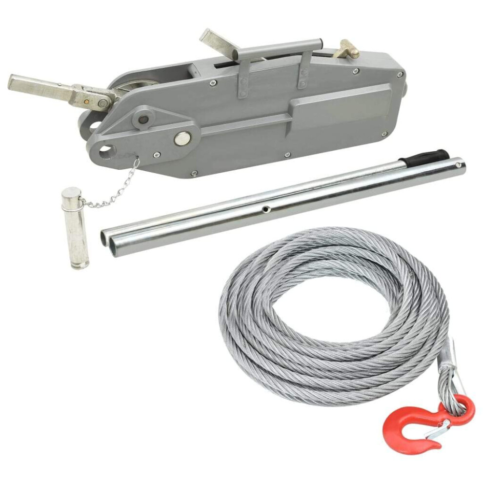 vidaXL Wire Rope Hoist Winch 3200 kg Manual Lever Hand Winch Pulling Hoist
