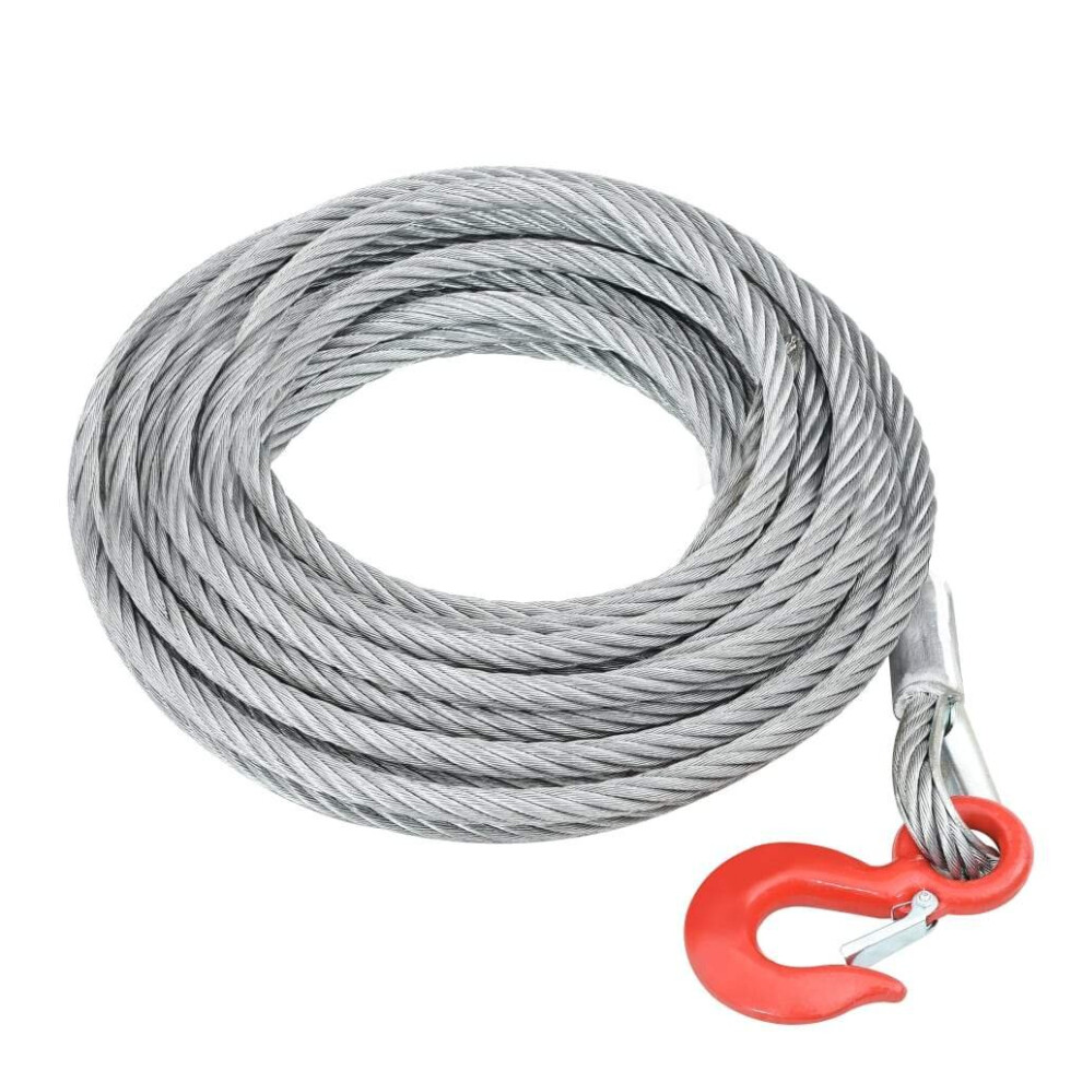 vidaXL Wire Rope Cable 3200kg 20m Elevator Wire Winch Rope For Hoist Grinder