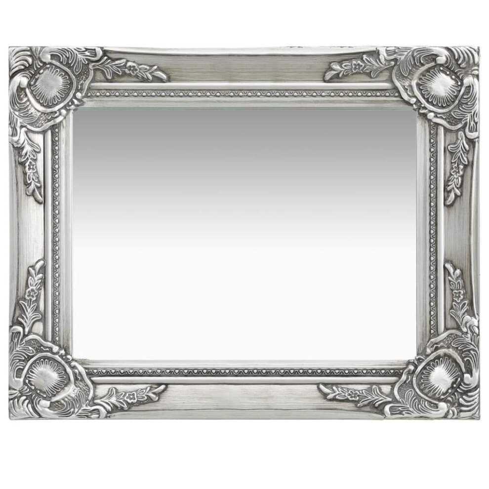 vidaXL  Wall Mirror Baroque Style 50x40 cm Silver