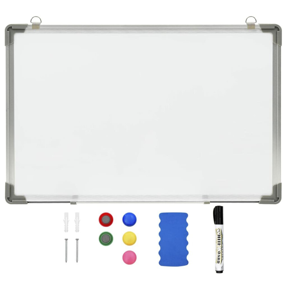 vidaXL Magnetic Dry-erase Whiteboard White 50x35cm Steel Presentation Supply