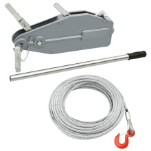 vidaXL Wire Rope Hoist Winch 800kg Manual Lever Hand Winch Pulling Hoist