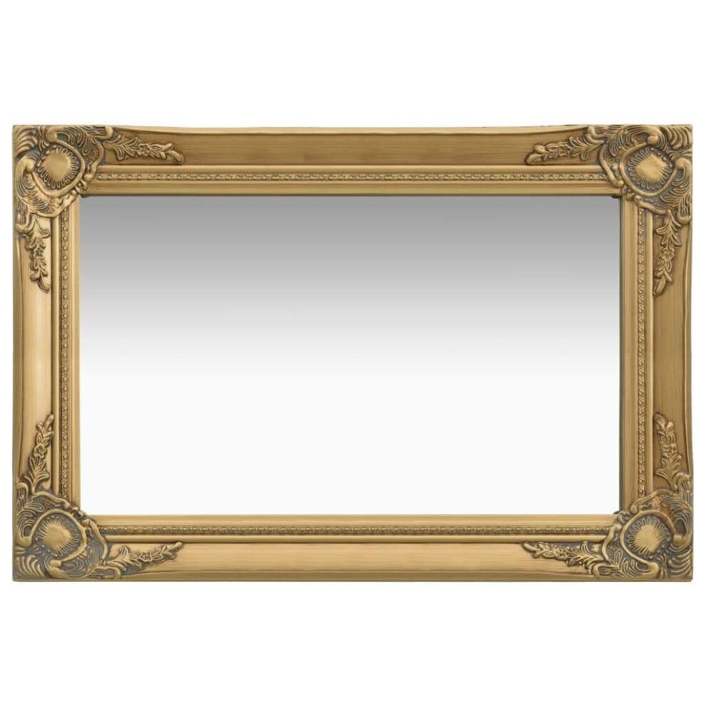 Vidaxl Wall Mirror Baroque Style 60X40 Cm Gold Hanging Mirror Antique Mirror