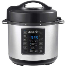 Crock-Pot Express Pressure Cooker CSC051, 12-in-1 Programmable Multi-Cooker, Slow Cooker, Steamer and Saute, 5.6 Litre, Stainless Steel