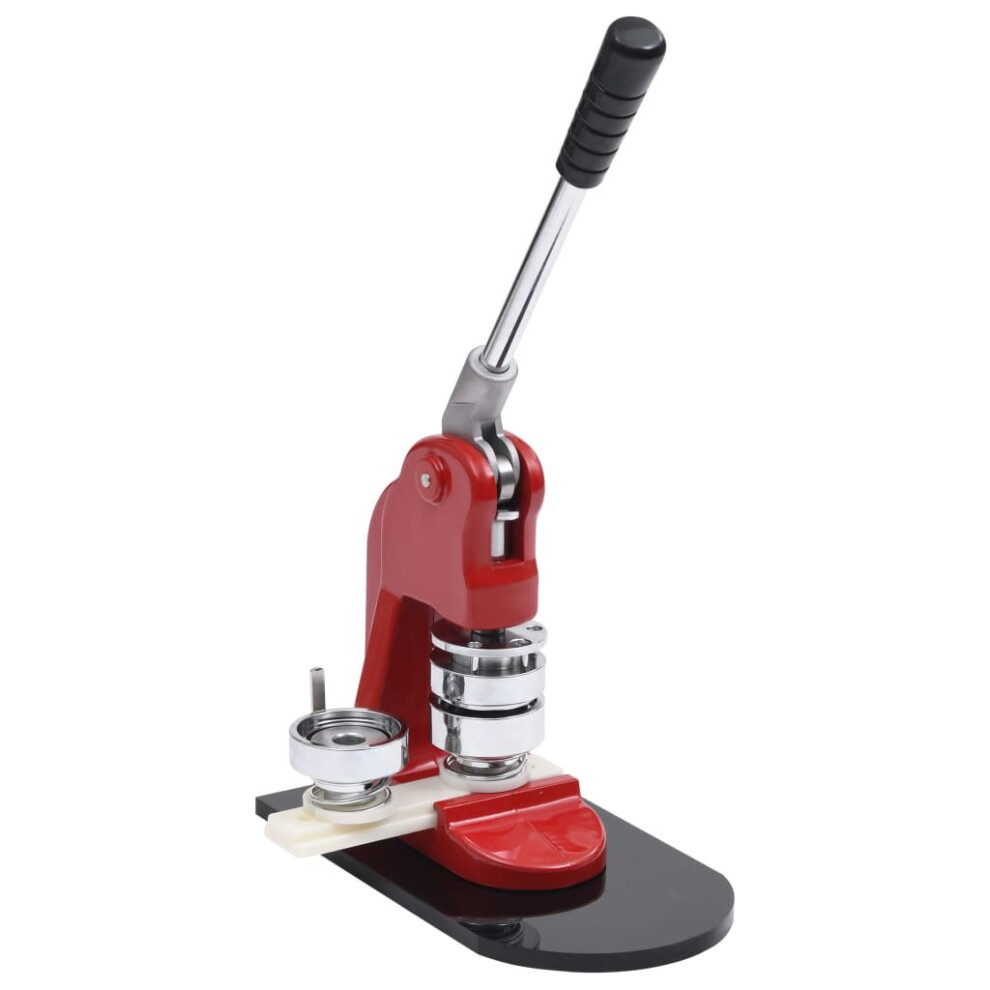 vidaXL Badge Maker Machine with Circle Cutter 25mm Button Punch Press Machine