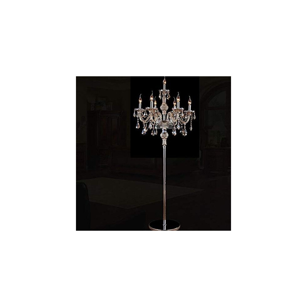 (7 Arms Floor Lamp) 8118 Genuine K9 Crystal Chandelier Champagne 2, 5, 6, 7, 8,10,12,15, 18, 32 Arms