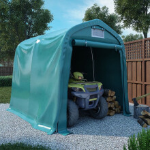 vidaXL Garage Tent PVC Green Outdoor Vehicle Tool Shed Storage Shelter Gazebo