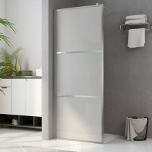 vidaXL Begehbare Duschwand mit voll mattiertem ESG-Glas 140x195 cm