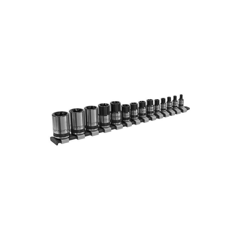Sealey AK618B TRX-Star Socket Set 14pc 1/4" 3/8" & 1/2"SqDrive E4-E24 Blk Series