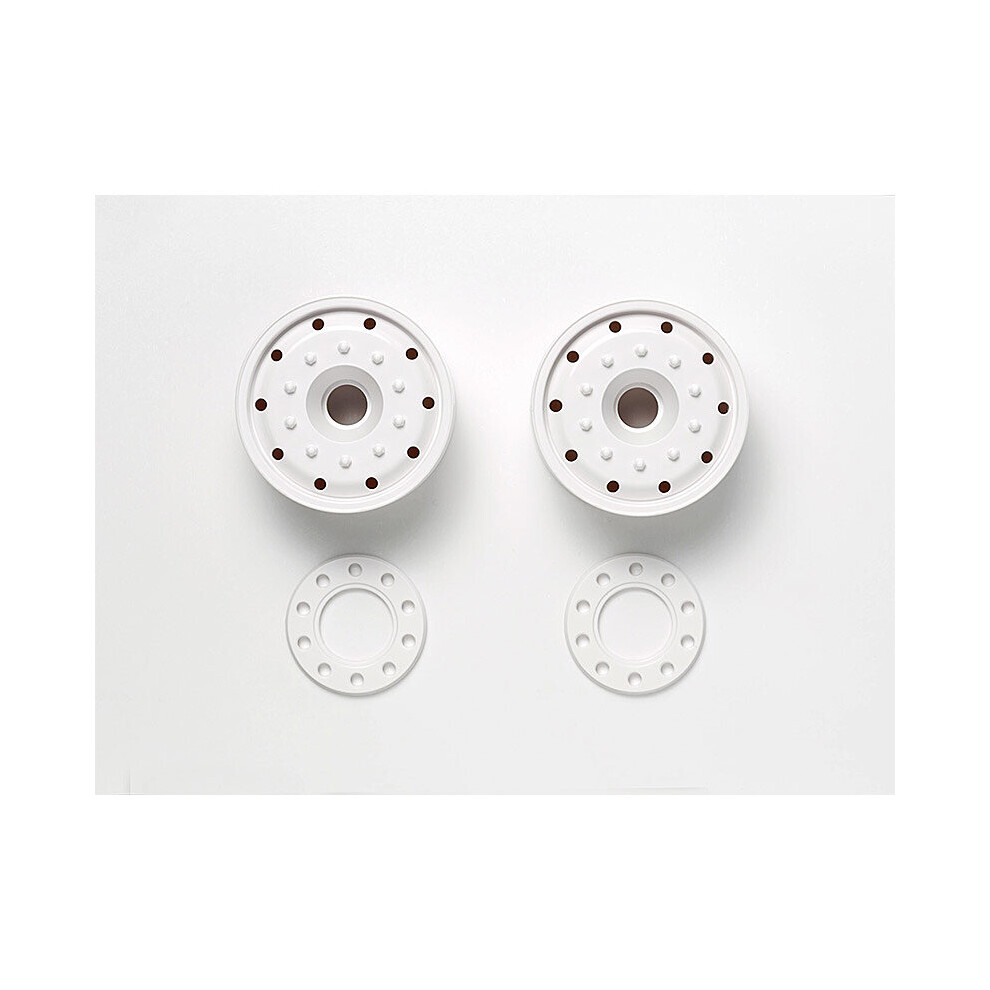 TAMIYA 56544 Semi Wide Wheels (30mm Width) White, (Mercedes-Benz Actros)