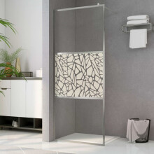 vidaXL bruseskærm, ESG-glas, stenmønster, 80 x 195 cm