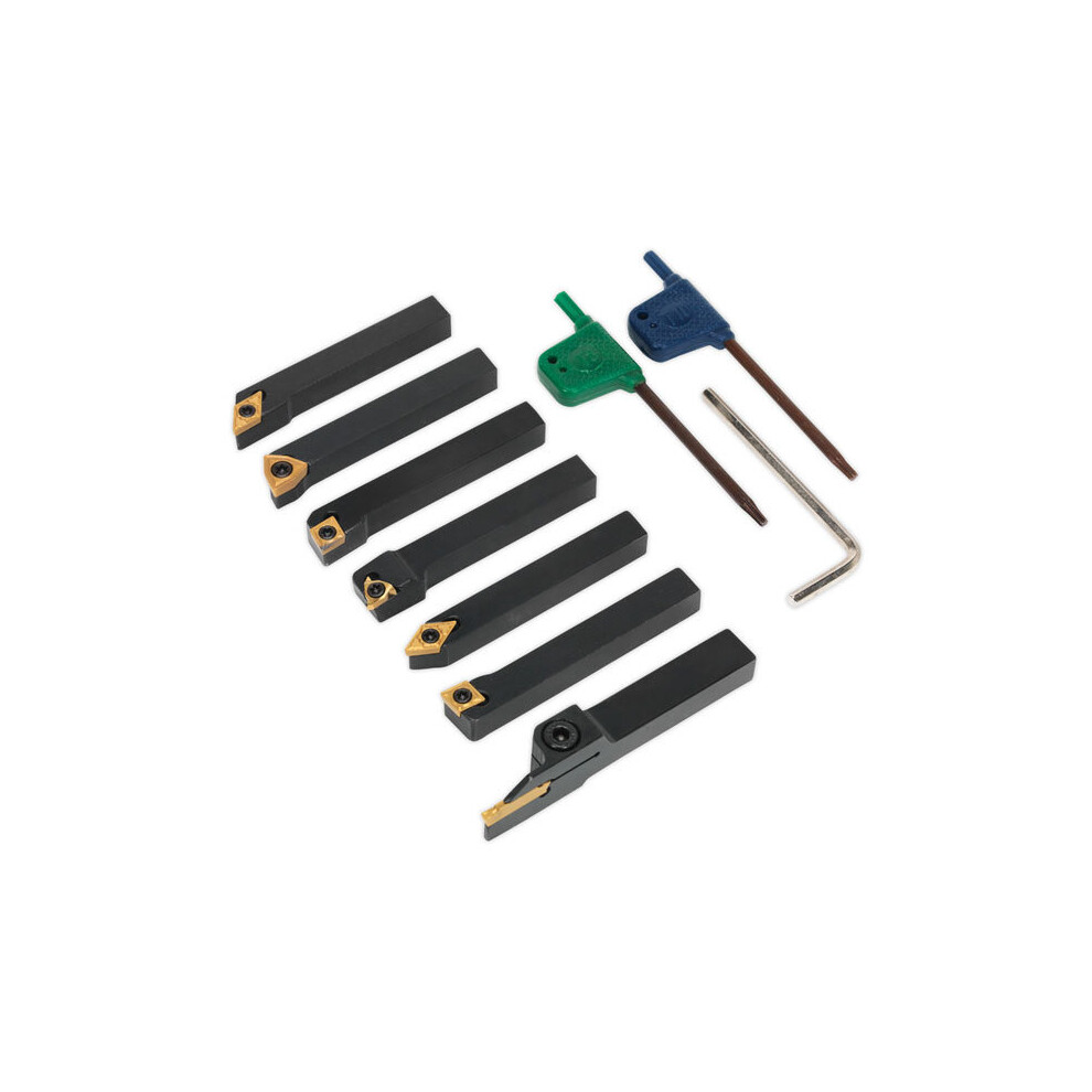 Sealey Sm3025cs5 Indexable 8Mm Lathe Turning Tool Set 7Pc