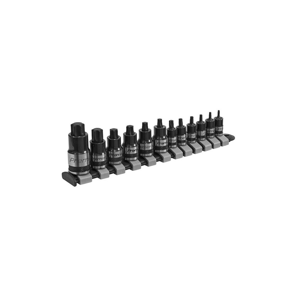 Sealey Ak6228b Trx-Star* Socket Bit Set 12Pc Stubby 1/4", 3/8" & 1/2"Sq Drive 5054511267471