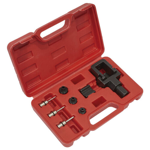 Sealey Sealey SMC4 Motorcycle Chain Splitter & Riveting Tool Set - Heavy-Duty