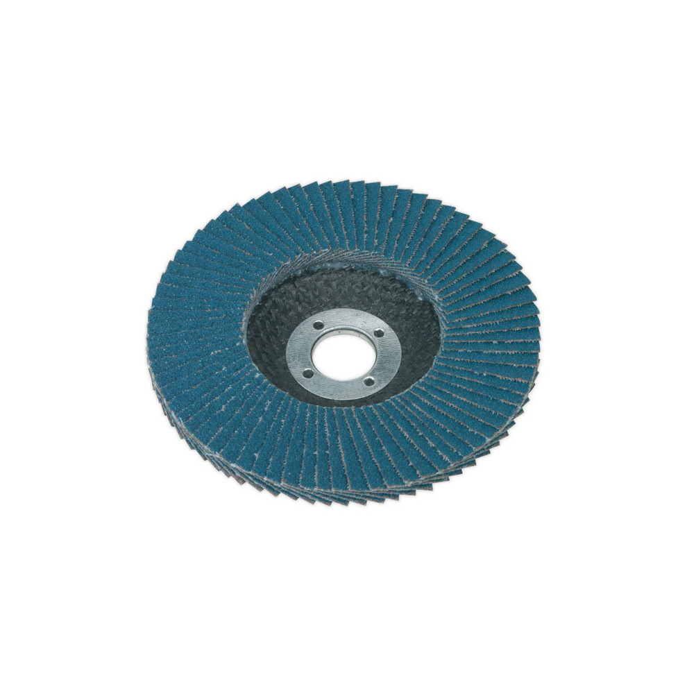 Sealey FD10040 Flap Disc Zirconium Ø100mm 16mm Bore 40grit