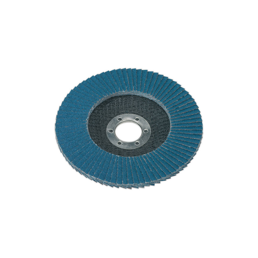 Sealey Fd12560 Flap Disc Zirconium Ø125mm 22Mm Bore 60Grit