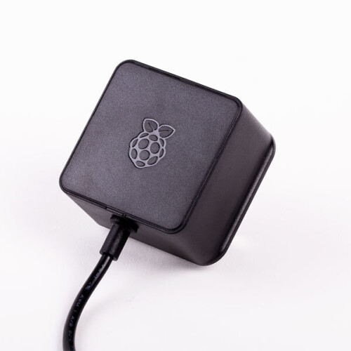 Raspberry Pi 4 Model B Official PSU, USB-C, 5.1V, 3A, UK Plug, Black