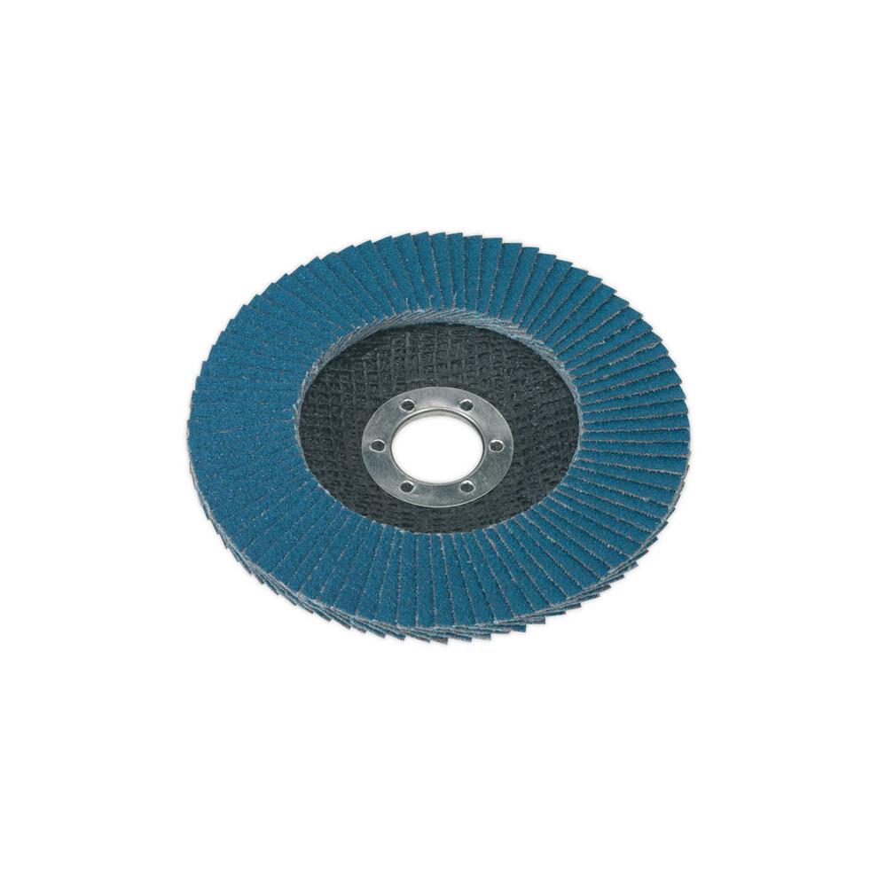 Sealey Fd12540 Flap Disc Zirconium Ø125mm 22Mm Bore 40Grit