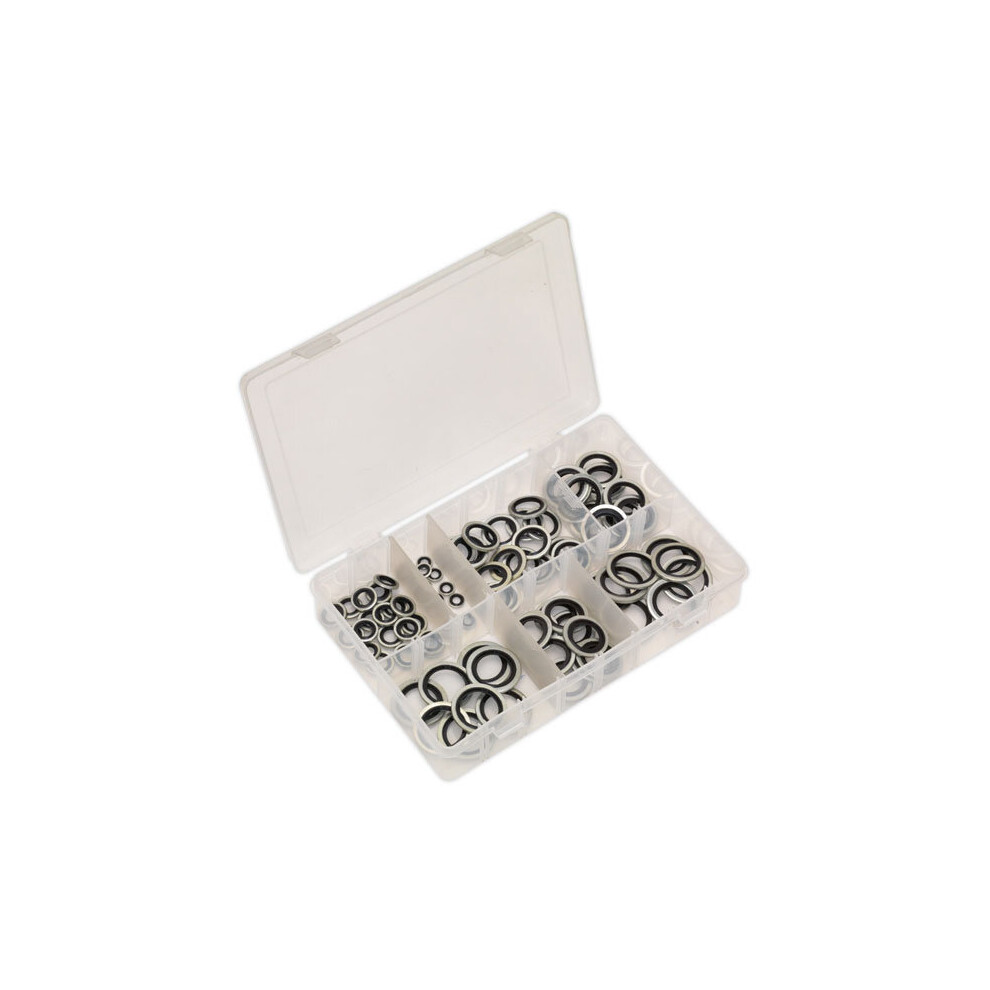 Sealey Ab011ds Bonded Seal (Dowty Seal) Assortment 84Pc - Bsp