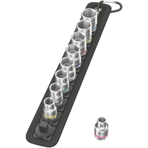 Wera Wera 05003973001 Belt B 4 Zyklop Socket Set 3/8" 9pc 2