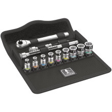 Wera 05003756001 SA 12 HF Socket Set Zyklop Metal Switch 1/4" Drive 13pc
