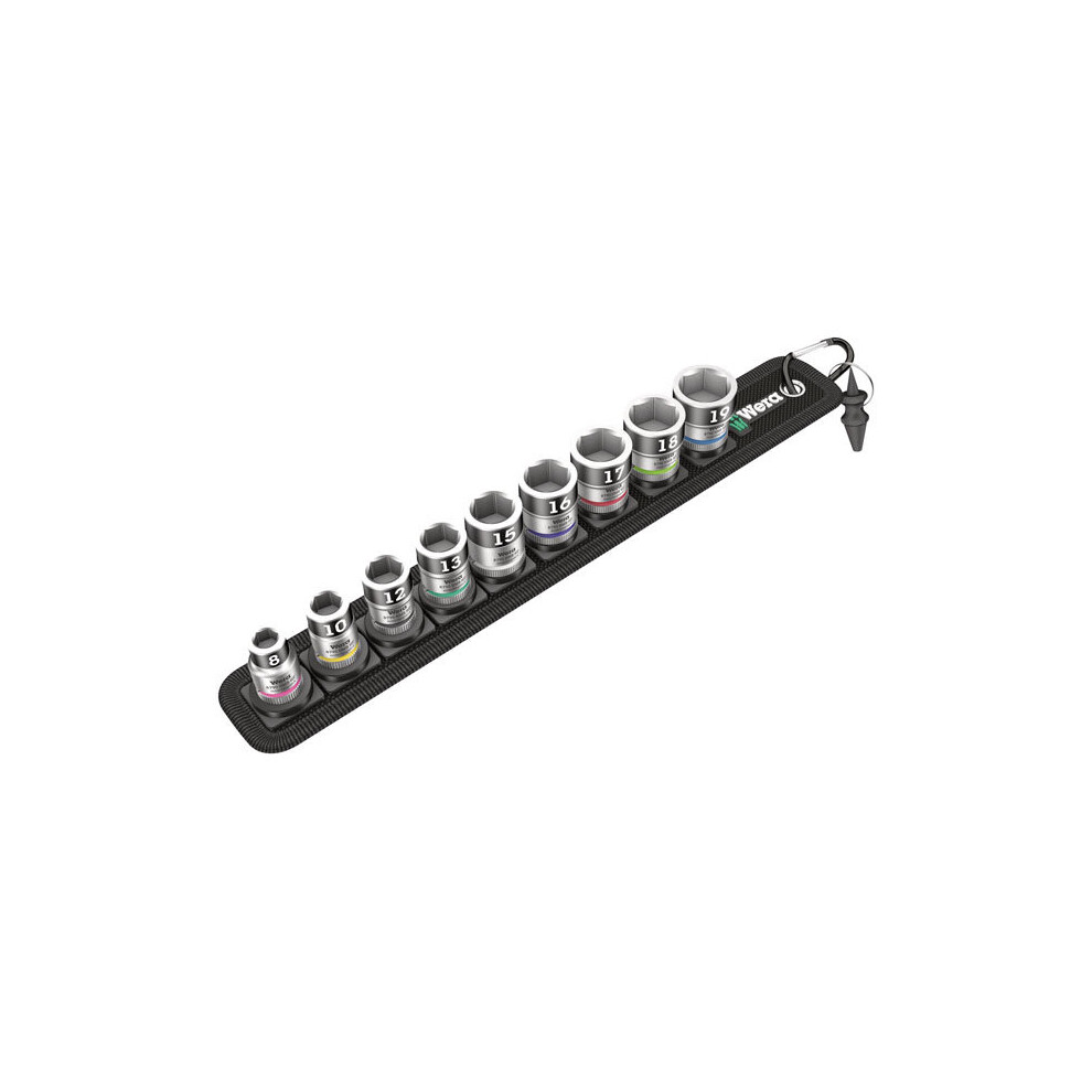 Wera 05003970001 Belt B 1 Zyklop In-Hex Hf Bit-Socket Set 3/8" 9Pc
