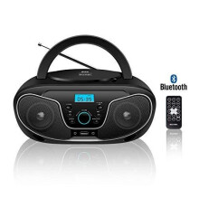 Roxel RCD-S70BT Portable Boombox CD Player with Bluetooth, Remote Control, FM Radio, USB MP3 Playback, 3.5mm AUX Input, Headphone Jack, LED Display