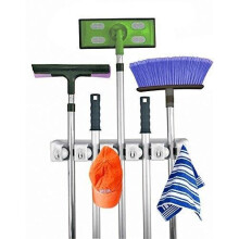 Home- It Mop and Broom Holder, Wall Mounted Garden Tool Storage Tool Rack Storage & Organization for the Home Plastic Hanger for Closet Garage Organ