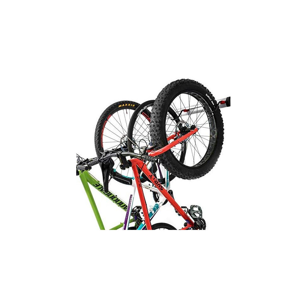 Bike Wall Rack for 3 Bikes - Adjustable Indoor Bicycle Storage Mount for Garage or Home - Vertical Cycling Hanger - Secure Hook - Holder for Road or