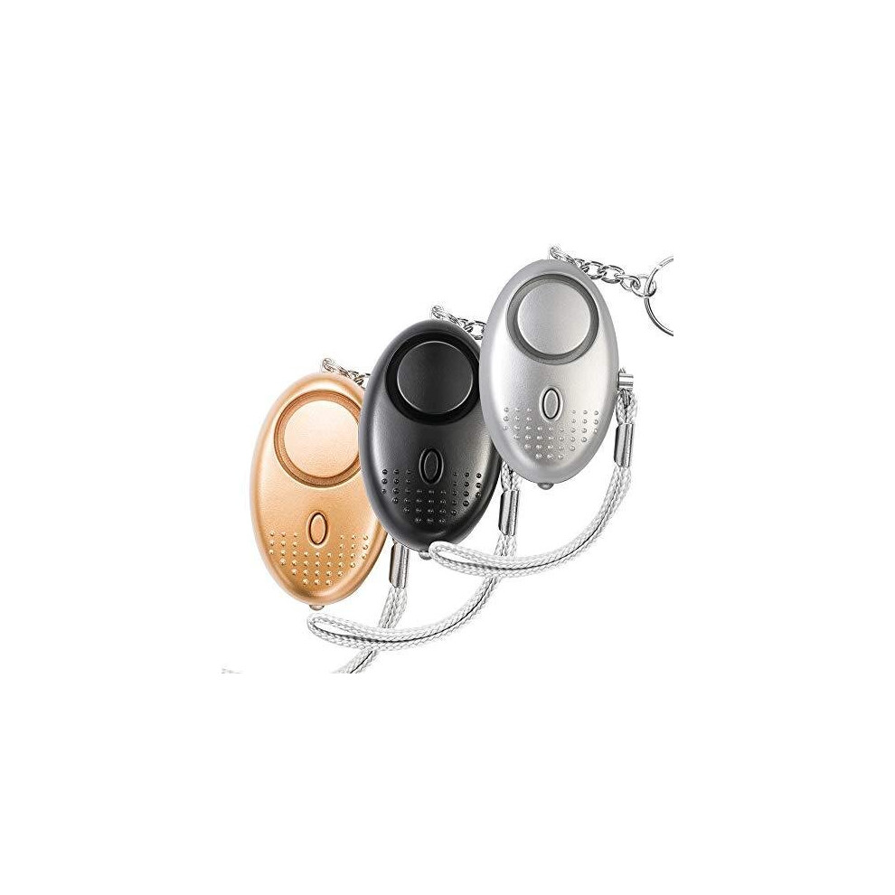 Personal Alarm, 3 Pcs Safety Alarms Keychain With Led Flashlight, Emergency Self-Defense Security Alarm Police Approved Rape Attack Mini 140Db Panic 6279534174219