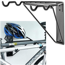 Gr8 Home Wall Mounted Folding 2 Bike Bicycle Cycle Storage Mount Rack Double Parking Hook Holder Hanger Garage Holding Foldable Stand