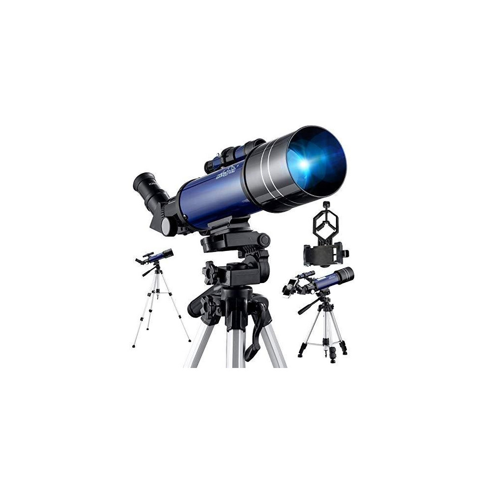 Telescope for Astronomy, Pro 400/70 FMC Glass Optical Refractor Telescope, With Adjustable Tripod Phone Adapter Travel Scope for Kids Adult Beginner