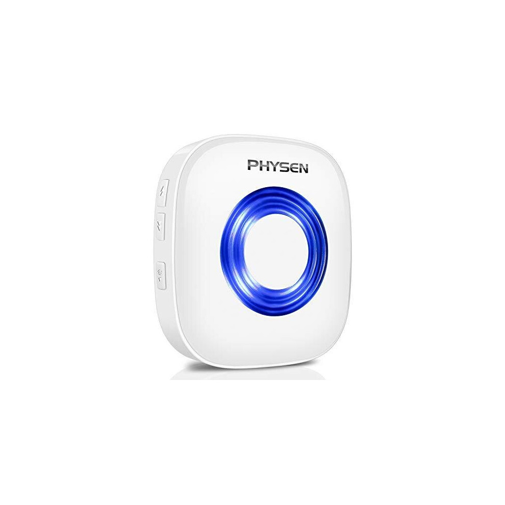 Wireless Doorbell Single Receiver,PHYSEN CW Waterproof Wireless Door Bell Door Chime Receiver,Operating up to 1000 Feet Range,5 Adjustable Volume Le