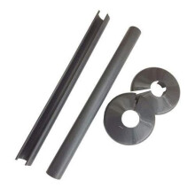 x2 Talon Snappit Radiator Pipe Covers & Collars - 15mm Anthracite Grey