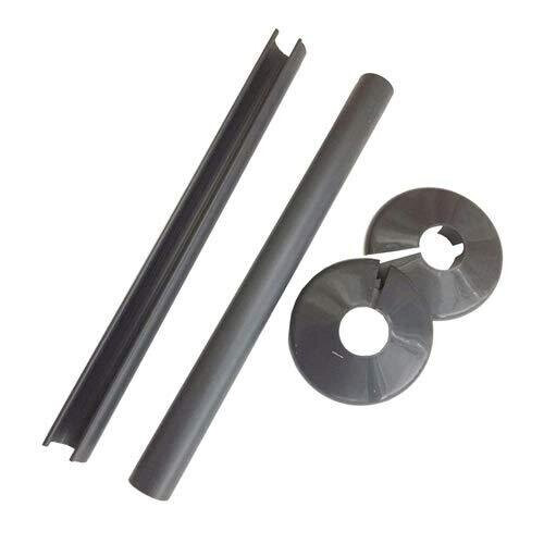 x2 Talon Snappit Radiator Pipe Covers & Collars - 15mm Anthracite Grey