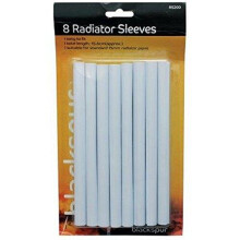 Blackspur White 15mm Radiator Pipe Sleeve Covers – 8 Pack