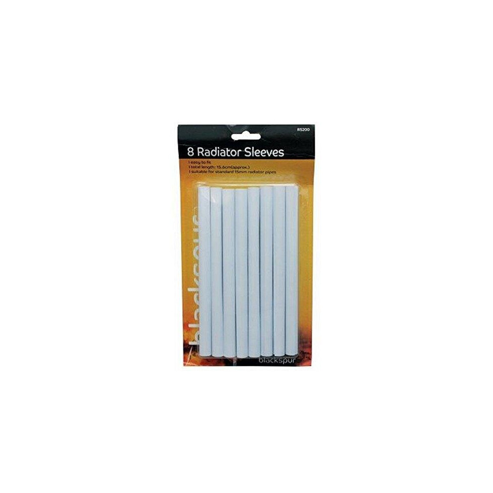 Radiator Pipe Covers Sleeves White 15mm - 8 Pack