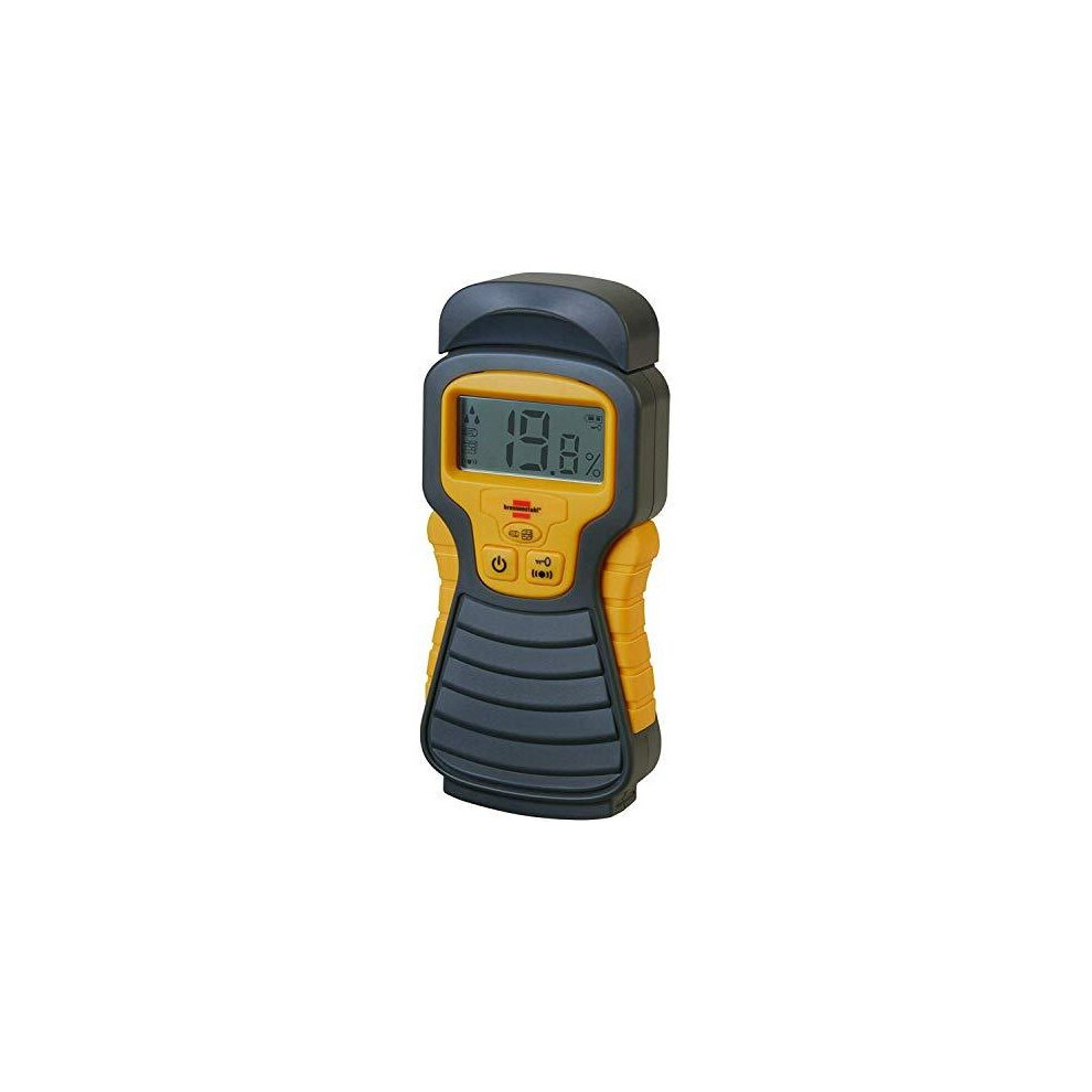 Brennenstuhl Moisture Detector MD (Moisture Meter for Wood/Walls/Building Material, with LCD Display) Anthracite/Yellow