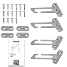 2 Pairs Window Restrictors Locks,Aongray Window Restrictor Hook Window for UPVC Stainless Steel 304 Security Lock Child Lock Restrictor Catch Safety