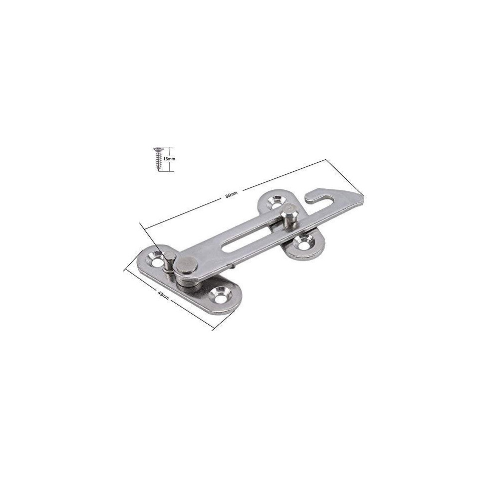 thumbnail image 2 of 4Pcs Window Restrictor Locks For UPVC Window Restrictor Hook Security Lock Stainless Steel 304 Child Catch Safety Screws Right Silver 2 of 9