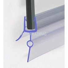HNNHOME Rubber Plastic Bath Shower Screen Seal Strip For 4-6mm Glass Door Curved Straight 16-22mm Gap