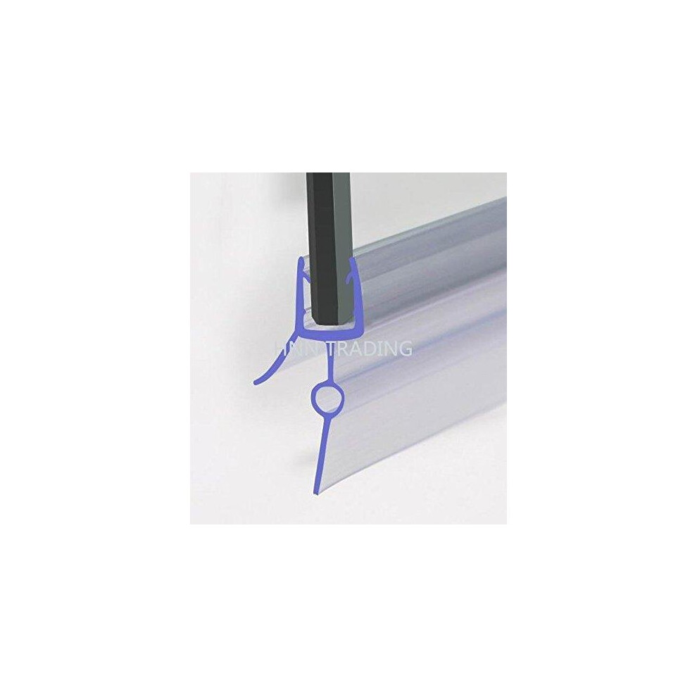 Hnnhome Rubber Plastic Bath Shower Screen Seal Strip For 4-6Mm Glass Door Curved Straight 16-22Mm Gap 8800202993306