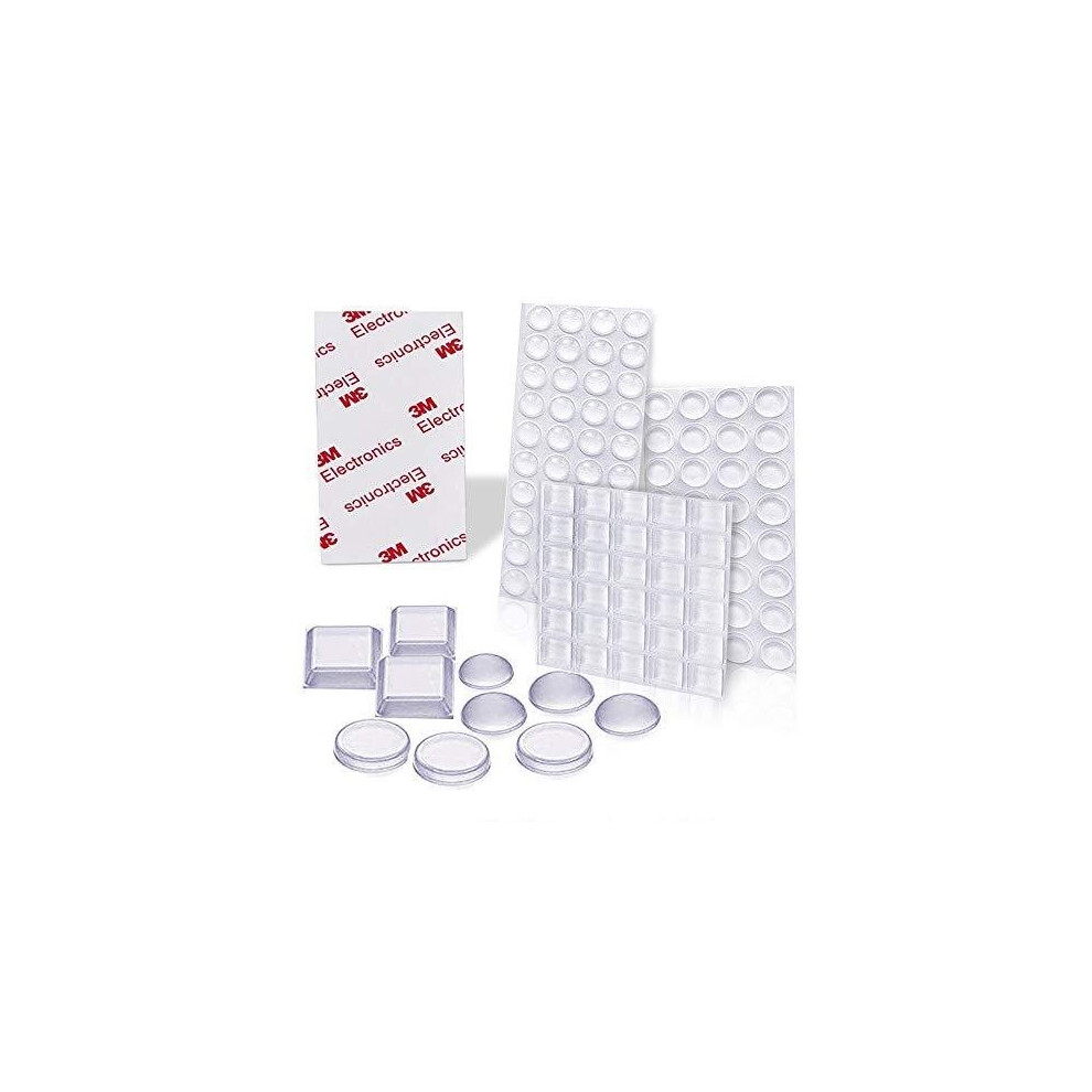 Uni-Fine Clear Rubber Feet, Bumper Pads Adhesive Rubber Feet, Cabinet Door Bumpers - Round, Hemispherical, Square Noise-Dampening Bumpers For Door D 703145000156