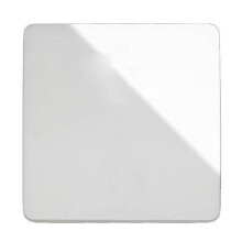 Trendi Artistic Modern Glossy Tactile Single Blanking Plate White ART-BLKWH