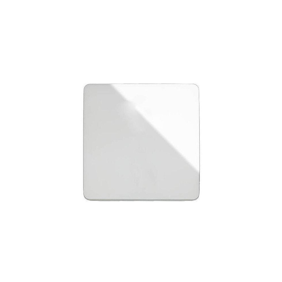 Trendi Artistic Modern Glossy Tactile Single Blanking Plate White ART-BLKWH