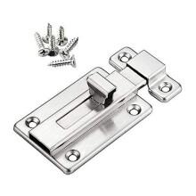 YUOIP Door Lock Gate Bolt Stainless Steel Door Latch Gate Latch Sliding Bolt for Bathroom Door Lock Loft Hatch Catch Window Furniture Pet Gate Lock